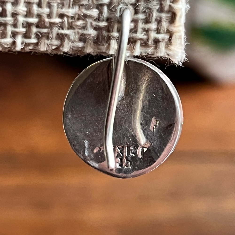 Handcrafted Solid Sterling Silver Disc Earrings -… - image 5